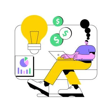 Online business abstract concept vector illustration. Stock Illustration