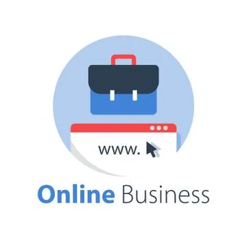 Online business, internet startup, e-commerce concept Stock Illustration