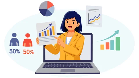 Online Business Presentation with Data Analytics Dashboard Stock Footage 331846072