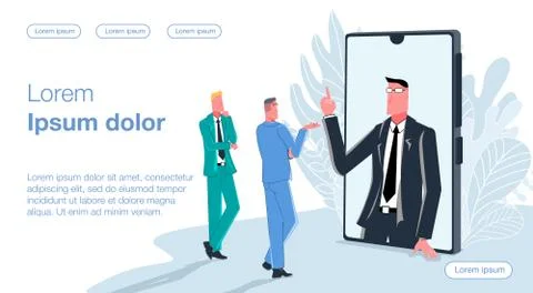 Online bussines &amp; remote work 1 Illustrazione stock