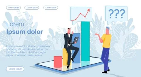 Online bussines &amp; remote work 10 Illustrazione stock