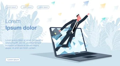 Online bussines &amp; remote work 12 Illustrazione stock