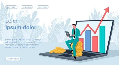 Online bussines &amp; remote work 13 Illustrazione stock