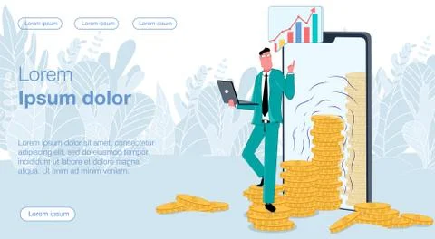 Online bussines &amp; remote work 21 Illustrazione stock