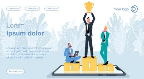 Online bussines &amp; remote work 22 Illustrazione stock