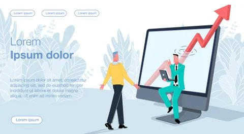 Online bussines &amp; remote work 32 Illustrazione stock