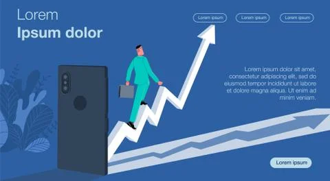 Online bussines &amp; remote work 36 Illustrazione stock