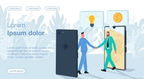 Online bussines &amp; remote work 44 Illustrazione stock