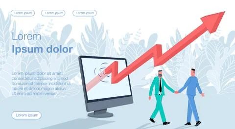 Online bussines &amp; remote work 48 Illustrazione stock