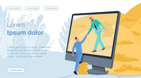 Online bussines &amp; remote work 50 Illustrazione stock