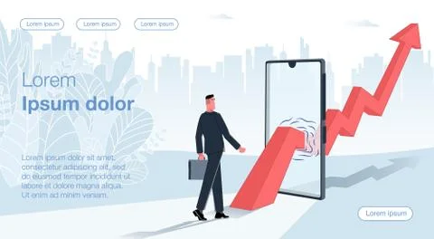 Online bussines &amp; remote work 54 Illustrazione stock