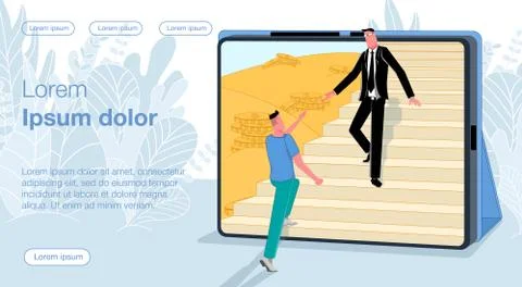 Online bussines &amp; remote work 6 Illustrazione stock