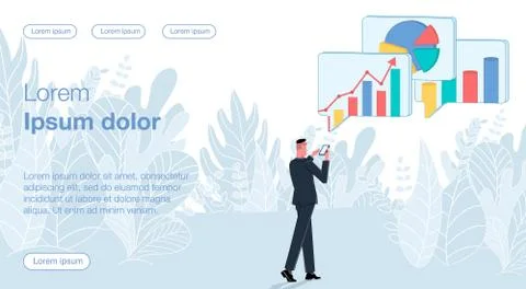 Online bussines &amp; remote work 8 Illustrazione stock