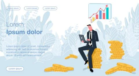 Online bussines &amp; remote work 9 Illustrazione stock