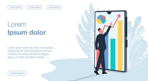 Online bussines &amp; remote work Illustrazione stock