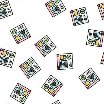 Online buying candy vector seamless pattern Stock Illustration