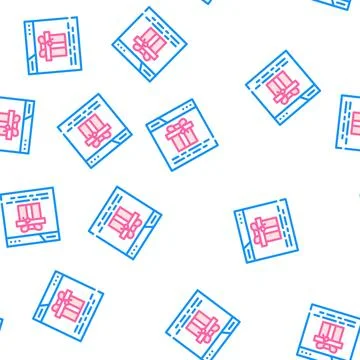 Online buying gift vector seamless pattern Stock-Illustration
