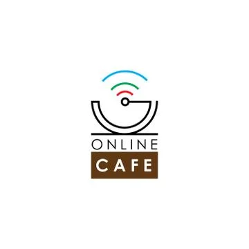 Online cafe Stock Illustration