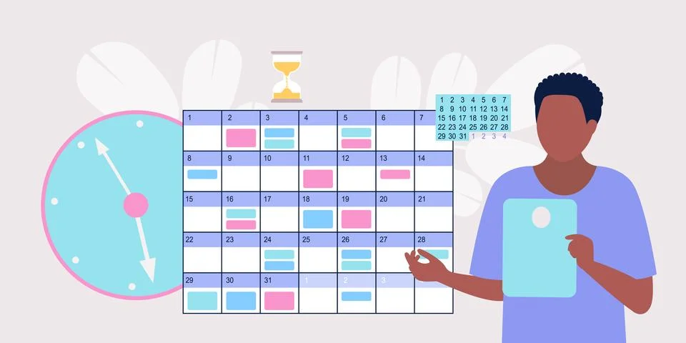 Online calendar Stock Illustration