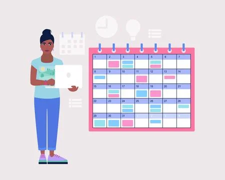 Online calendar Stock Illustration
