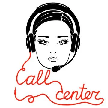 Online call center concept Stock Illustration
