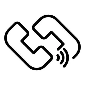 Online call icon outline vector. People work Stock Illustration