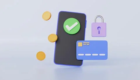 Online Card Payment, mobile payment, digital Cashback, digital money transfer Stock Illustration
