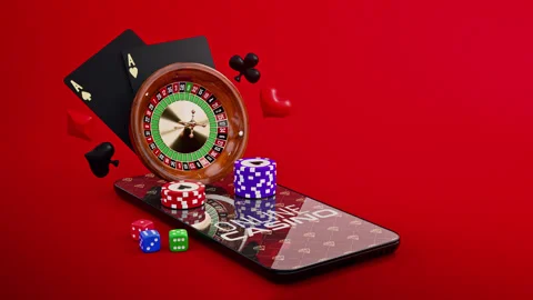 Online Casino - Empty Text Space Stockbeeldmateriaal 313960821