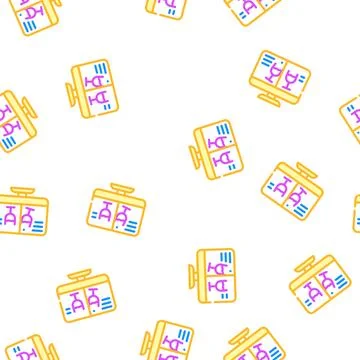 Online celebration via video call vector seamless pattern Stock Illustration