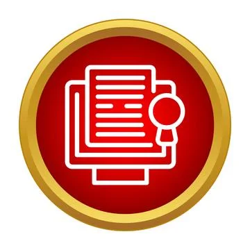 Online certificate diploma qualification document approval icon Stockillustratie
