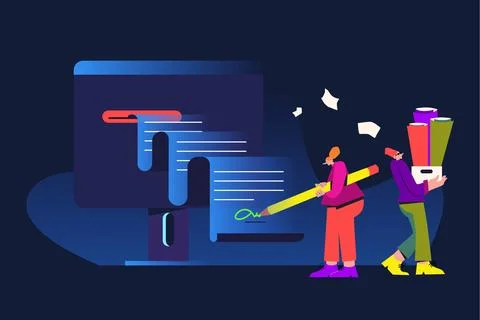 Online Certificate Illustration Stock Illustration