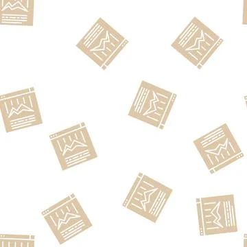 Online chart glyph seamless pattern Stock Illustration