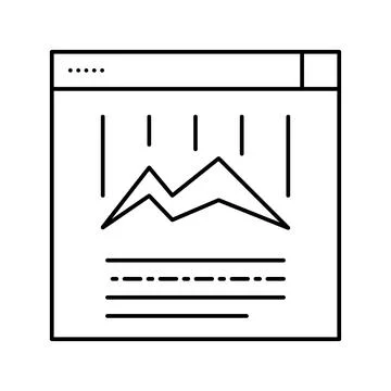 Online chart line icon vector illustration Illustration
