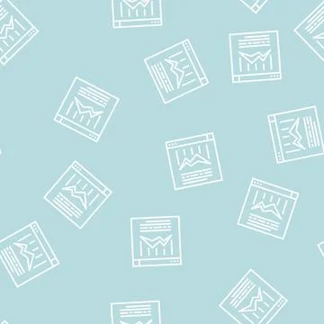 Online chart line seamless pattern Stock Illustration