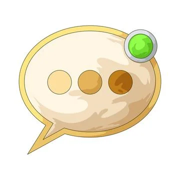 Online chat bubble illustration Stock Illustration