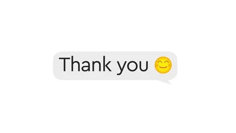 Online Chat Bubble on text Thank you. Animated white outlined speech bubble Stock Footage 150763006