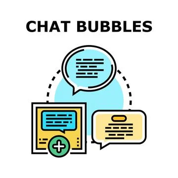 Online chat bubbles symbolizing digital communication and interaction Stockillustratie