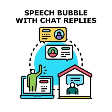 Online chat communication and virtual messaging concept 스톡 일러스트