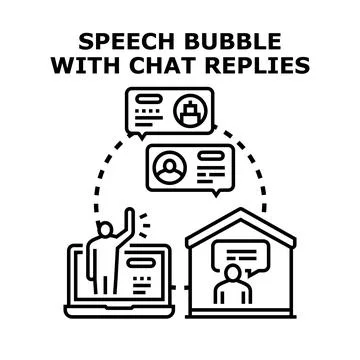 Online chat communication and virtual messaging concept イラスト素材