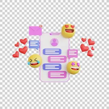 Online chat expression, communication couple in love Stock Illustration