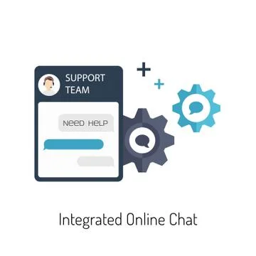 Online Chat with Gears イラスト素材