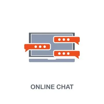 Online Chat icon. Premium two colors style design from contact us icons Stock Illustration