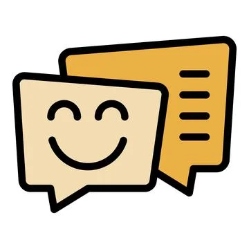Online chat icon vector flat Stock Illustration