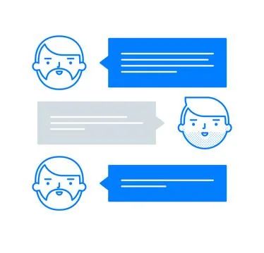 Online Chat Stock Illustration
