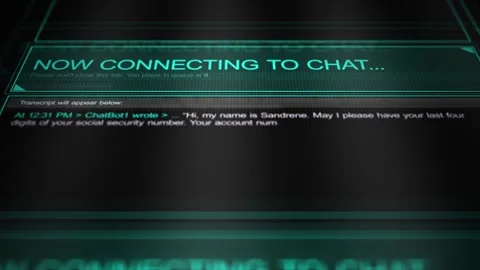 An Online Chat interface or Help Line for a Business Stock Footage 312575232