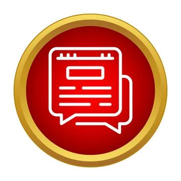 Online chat message communication dialogue icon concept Stock Illustration