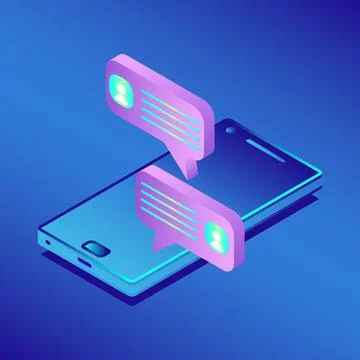 Online chat, message Stock Illustration