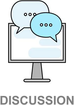 Online chat message notifications with computer vector illustration sms Stock Illustration