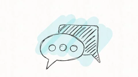 Online Chat Messages and Conversation Speech Bubbles Animation Stock Footage 342018140