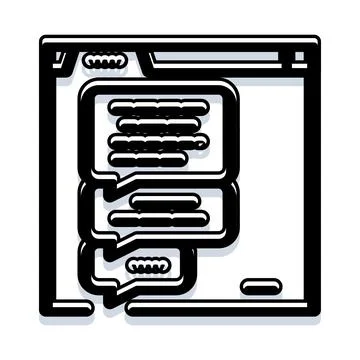 Online chat messaging communication window user interface Stock Illustration